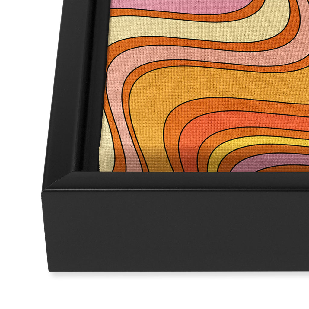 Retro Waves Framed Canvas Print Gallery Image 3