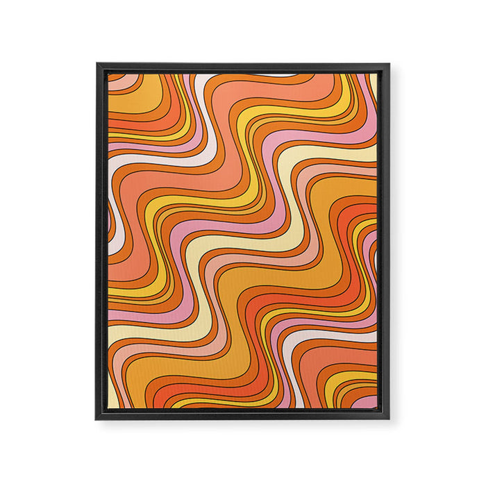 Retro Waves Framed Canvas Print Gallery Image 1