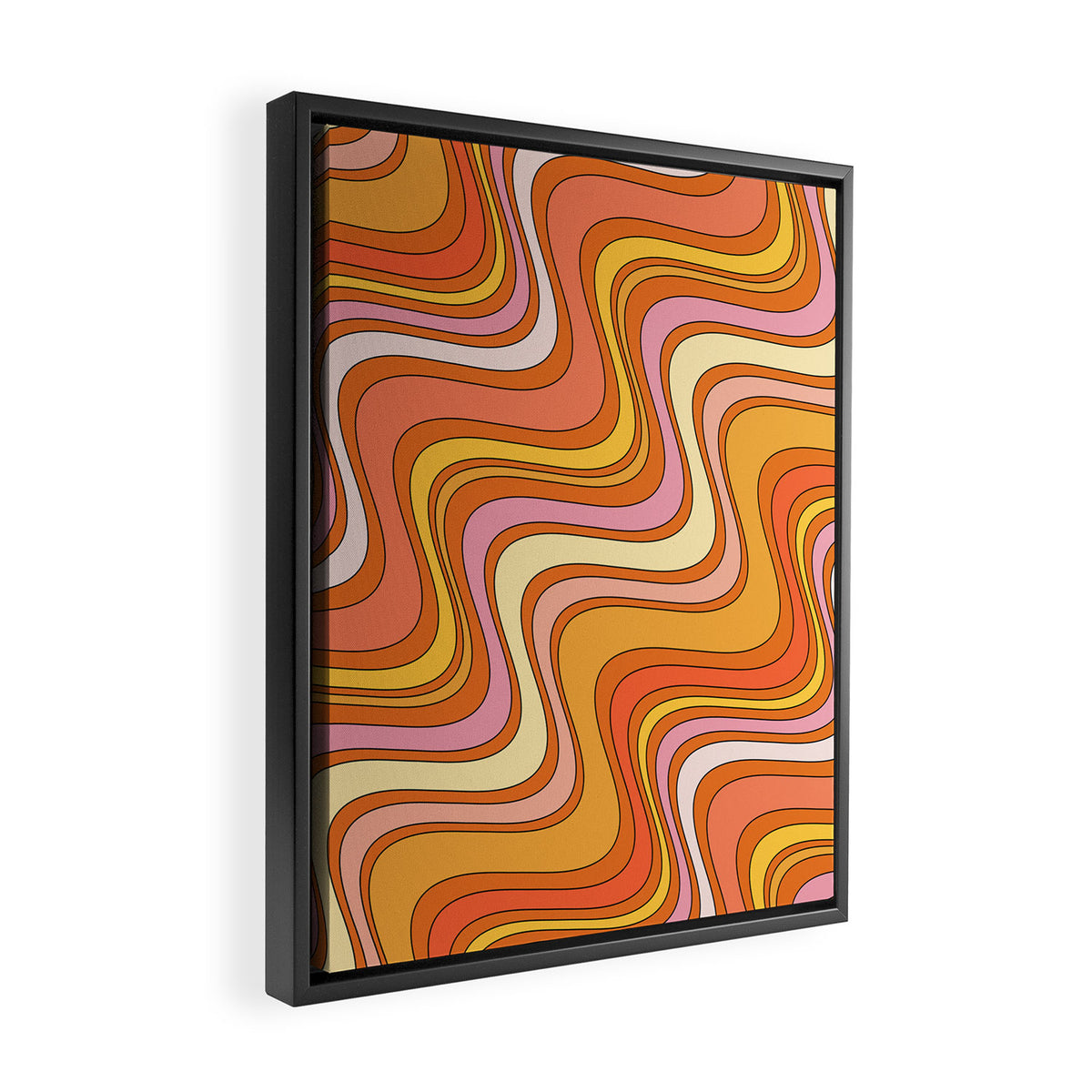 Retro Waves Framed Canvas Print Gallery Image 2