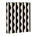 Retro Wavy Lines Pattern in Black & White Canvas Print Gallery Image 6