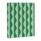 Retro Wavy Lines Pattern in Green Canvas Print Gallery Image 6