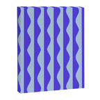 Retro Wavy Lines Pattern in Ocean Blue Canvas Print Gallery Image 6