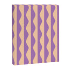 Retro Wavy Lines Pattern in Purple & Peach Canvas Print Gallery Image 6