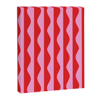 Retro Wavy Lines Pattern in Red & Pink Canvas Print Gallery Image 6