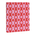 Retro Wavy Stripes with Flowers in Pink & Red Canvas Print Gallery Image 6