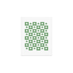 Shamrock Checkered Pattern Art Print Gallery Image 1