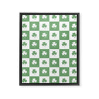Shamrock Checkered Pattern Framed Canvas Print Gallery Image 6