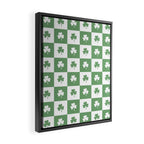Shamrock Checkered Pattern Framed Canvas Print Gallery Image 2