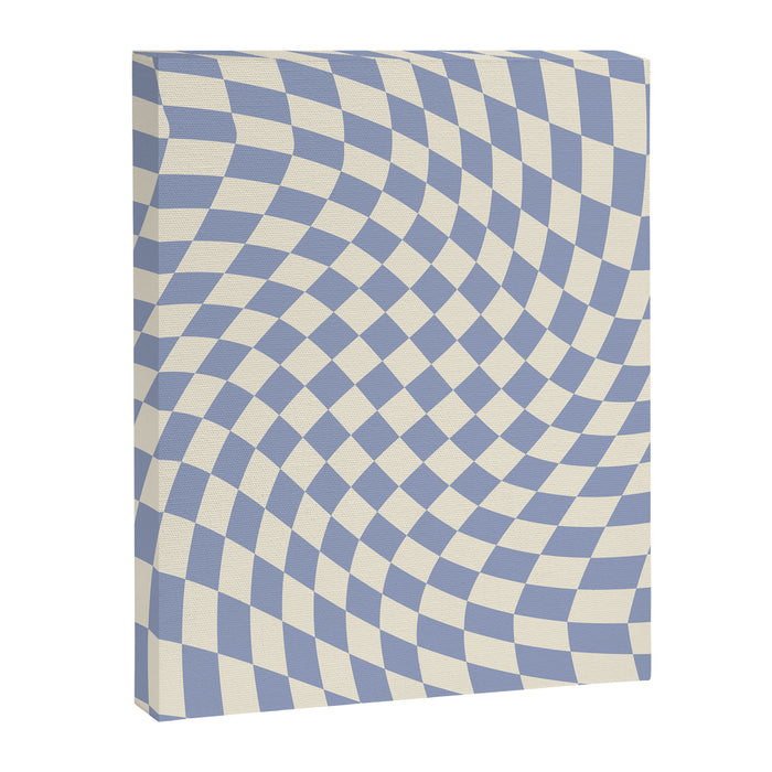Sky Blue Checker Canvas Print Gallery Image 1