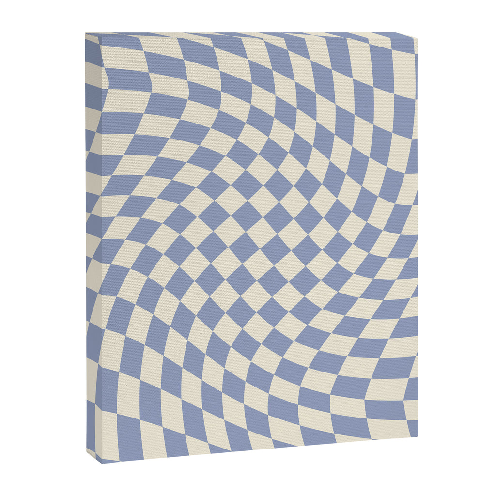 Sky Blue Checker Canvas Print Gallery Image 6