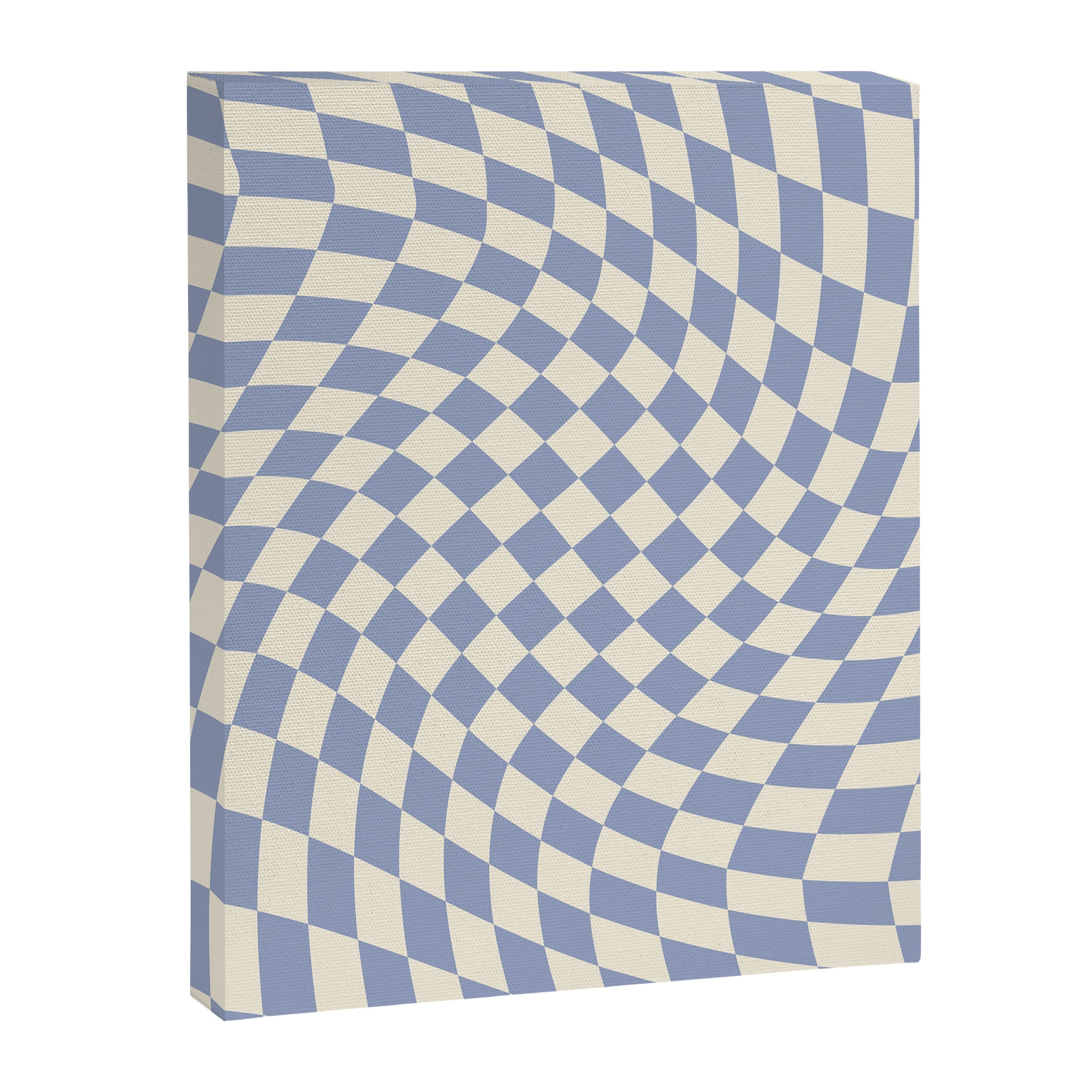 Sky Blue Checker Canvas Print Gallery Image 6
