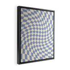 Sky Blue Checker Framed Canvas Print Gallery Image 2