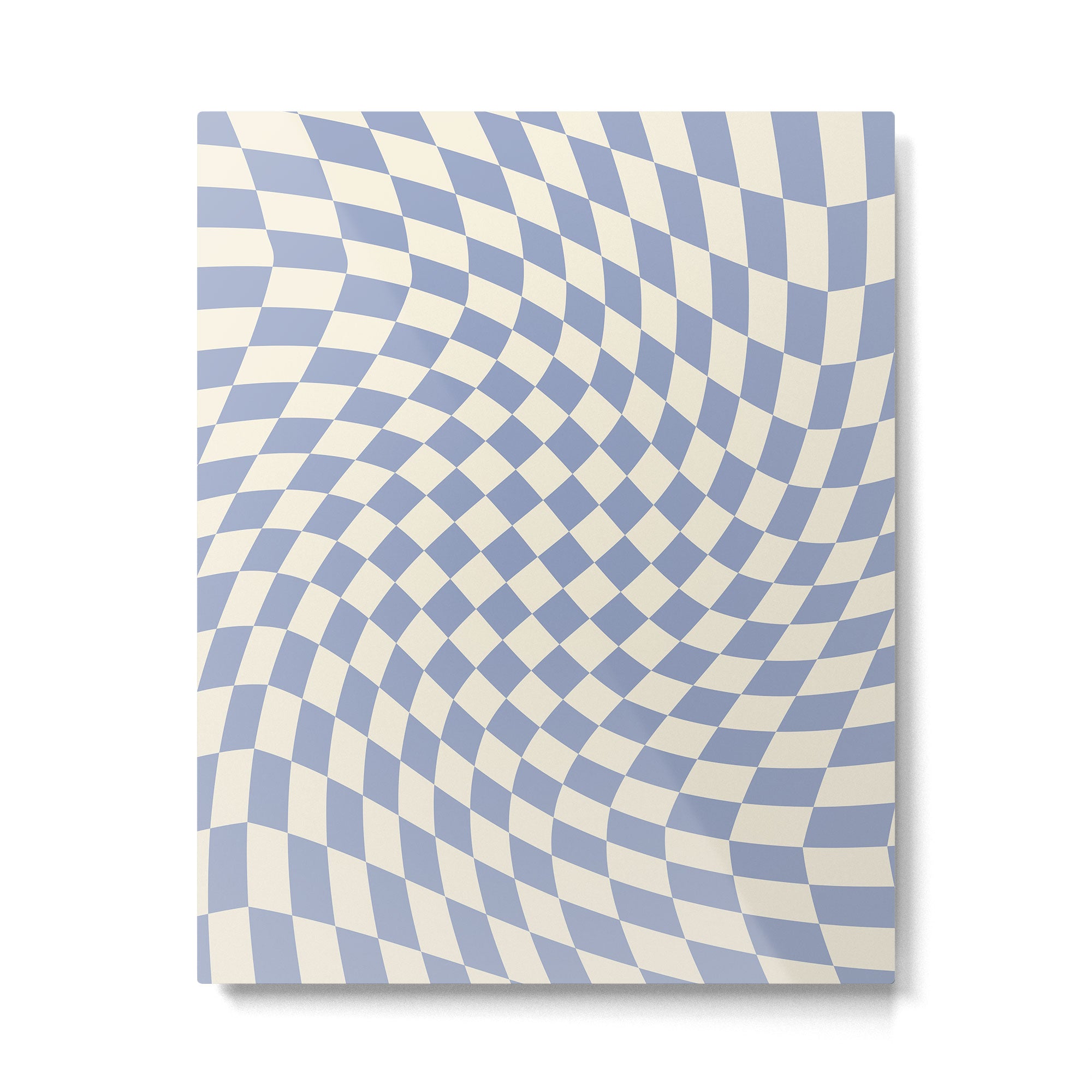 Sky Blue Checker Metal Print Gallery Image 4