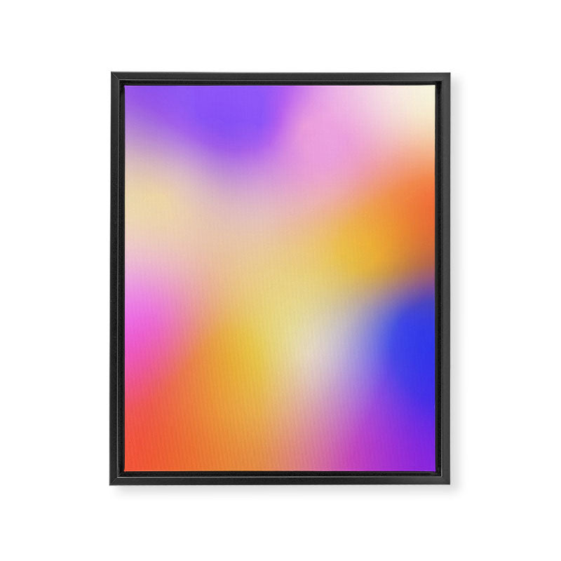 Warm Colorful Sunset Gradient  Framed Canvas Print Gallery Image 6