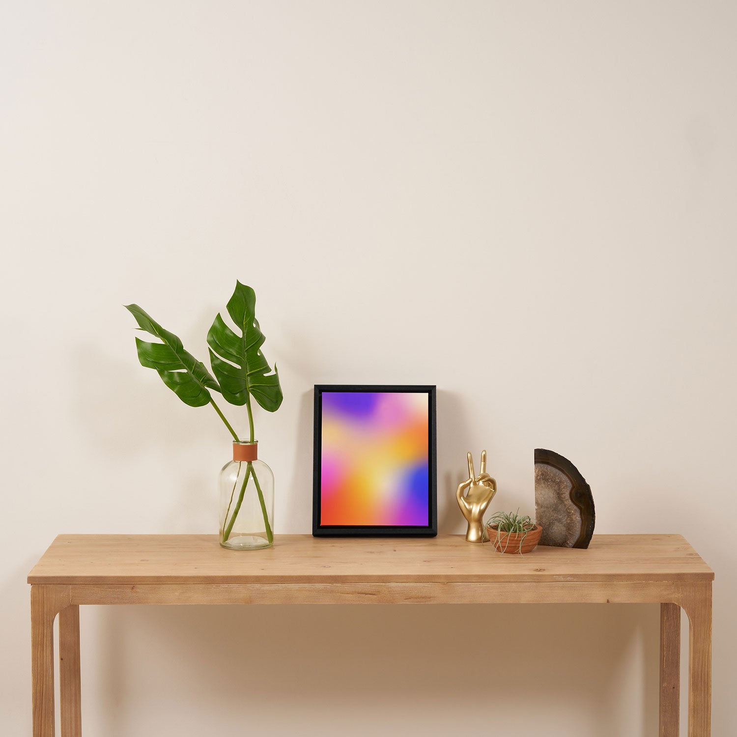 Warm Colorful Sunset Gradient  Framed Canvas Print Gallery Image 4