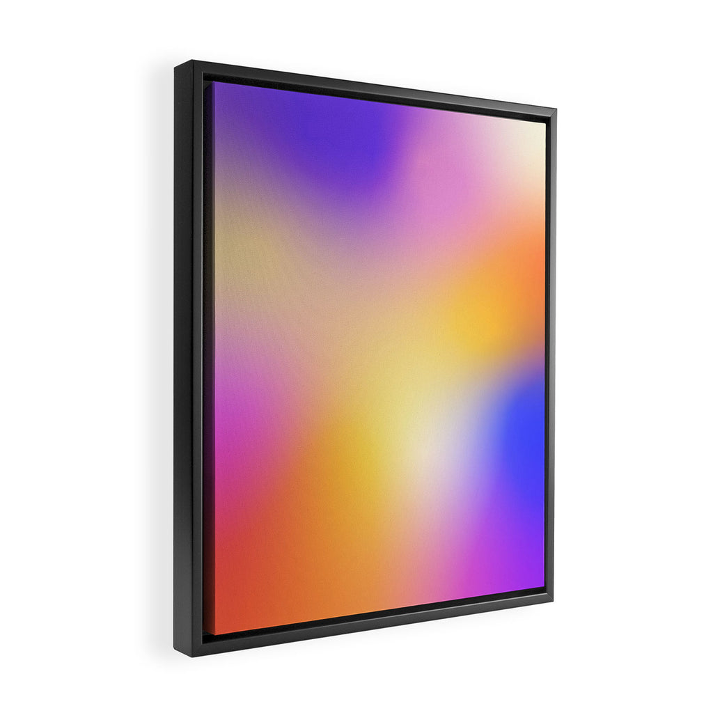 Warm Colorful Sunset Gradient  Framed Canvas Print Gallery Image 2