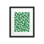 Wavy Check in Forest Green Framed Art Print Gallery Image 6