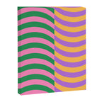 Wavy Stripes in Green, Pink, Purple & Yellow Canvas Print Gallery Image 6