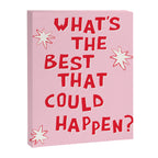 What's The Best That Could Happen in Pink and Red Canvas Print Gallery Image 6