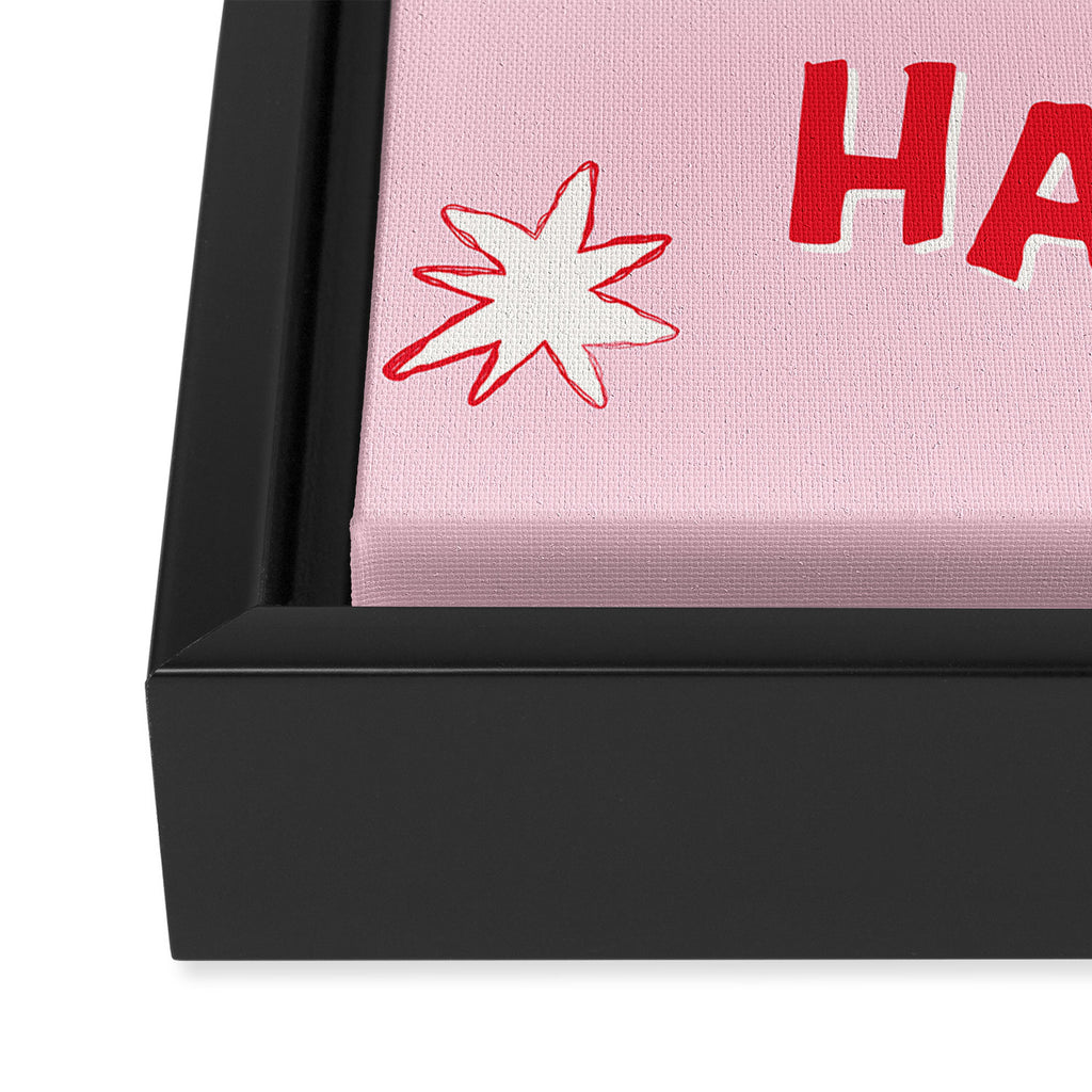 What's The Best That Could Happen in Pink and Red Framed Canvas Print Gallery Image 3