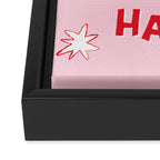 What's The Best That Could Happen in Pink and Red Framed Canvas Print Gallery Image 3