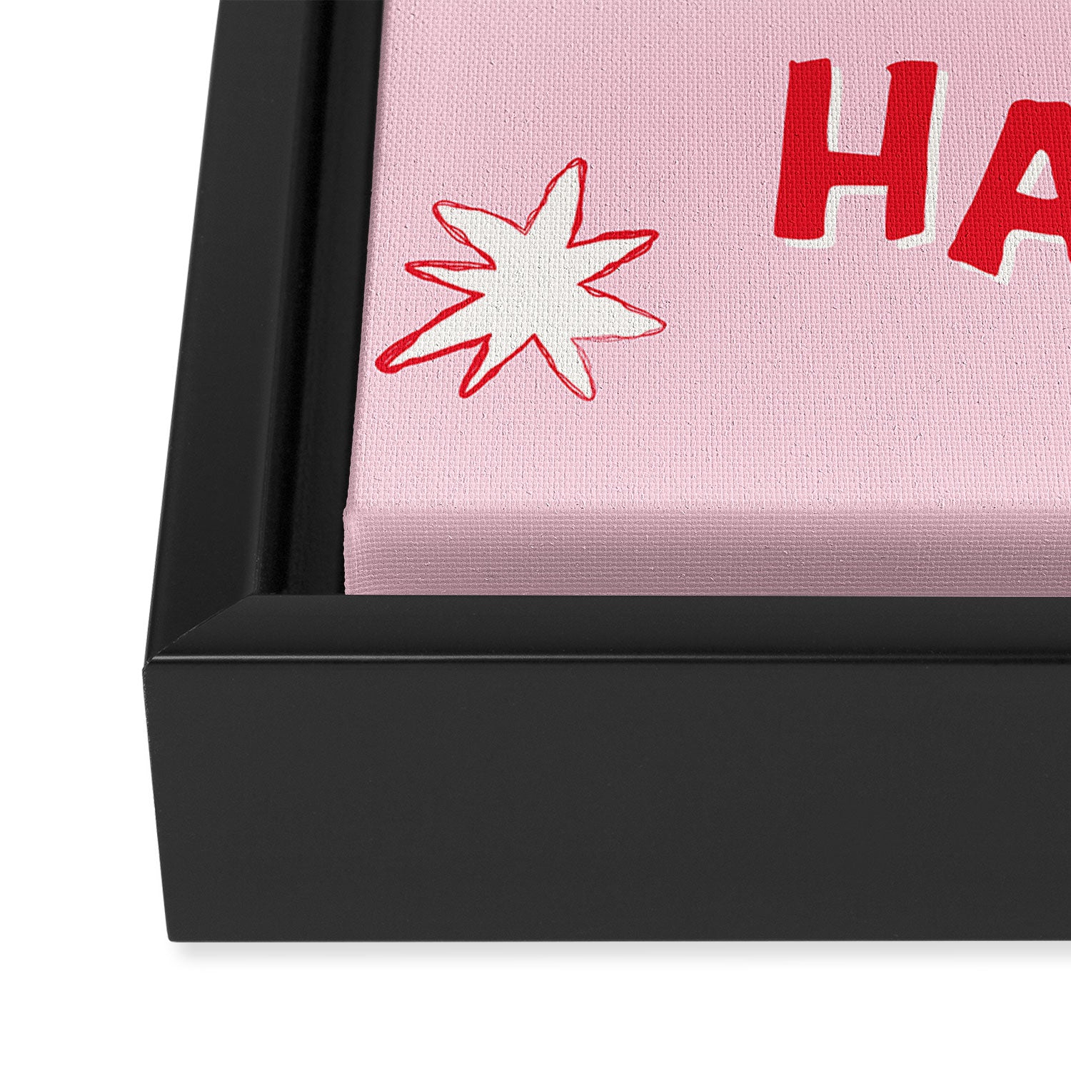What's The Best That Could Happen in Pink and Red Framed Canvas Print Gallery Image 3