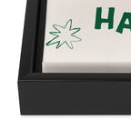 What's The Best That Could Happen in Green and Linen White Framed Canvas Print Gallery Image 3