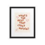 What's The Best That Could Happen in Burnt Orange and Linen White Framed Art Print Gallery Image 5
