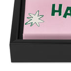 What's The Best That Could Happen in Green and Pink Framed Canvas Print Gallery Image 3