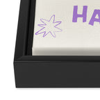 What's The Best That Could Happen in Lavender Purple and White Framed Canvas Print Gallery Image 3