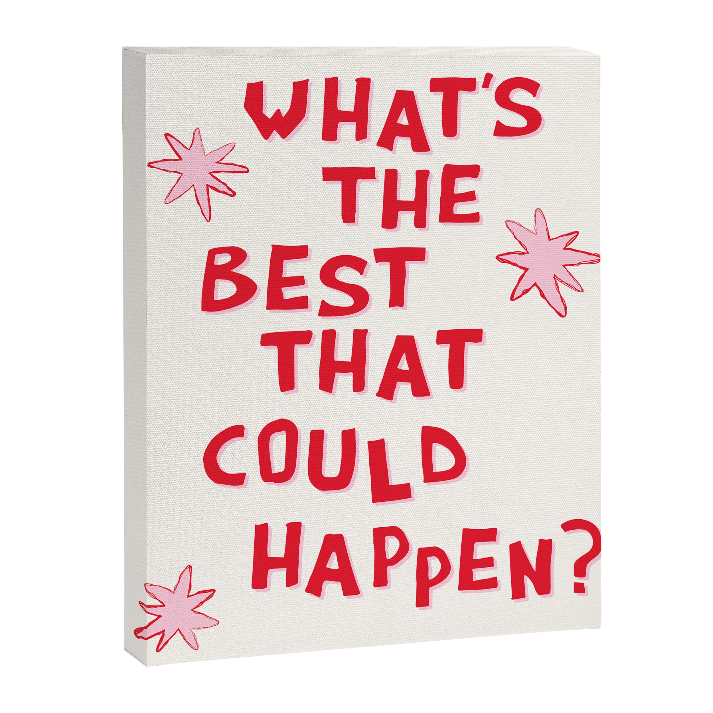 What's The Best That Could Happen in Pink and Red Canvas Print Gallery Image 6