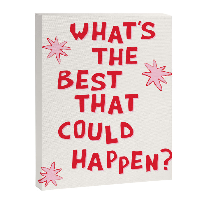 What's The Best That Could Happen in Pink and Red Canvas Print Gallery Image 1
