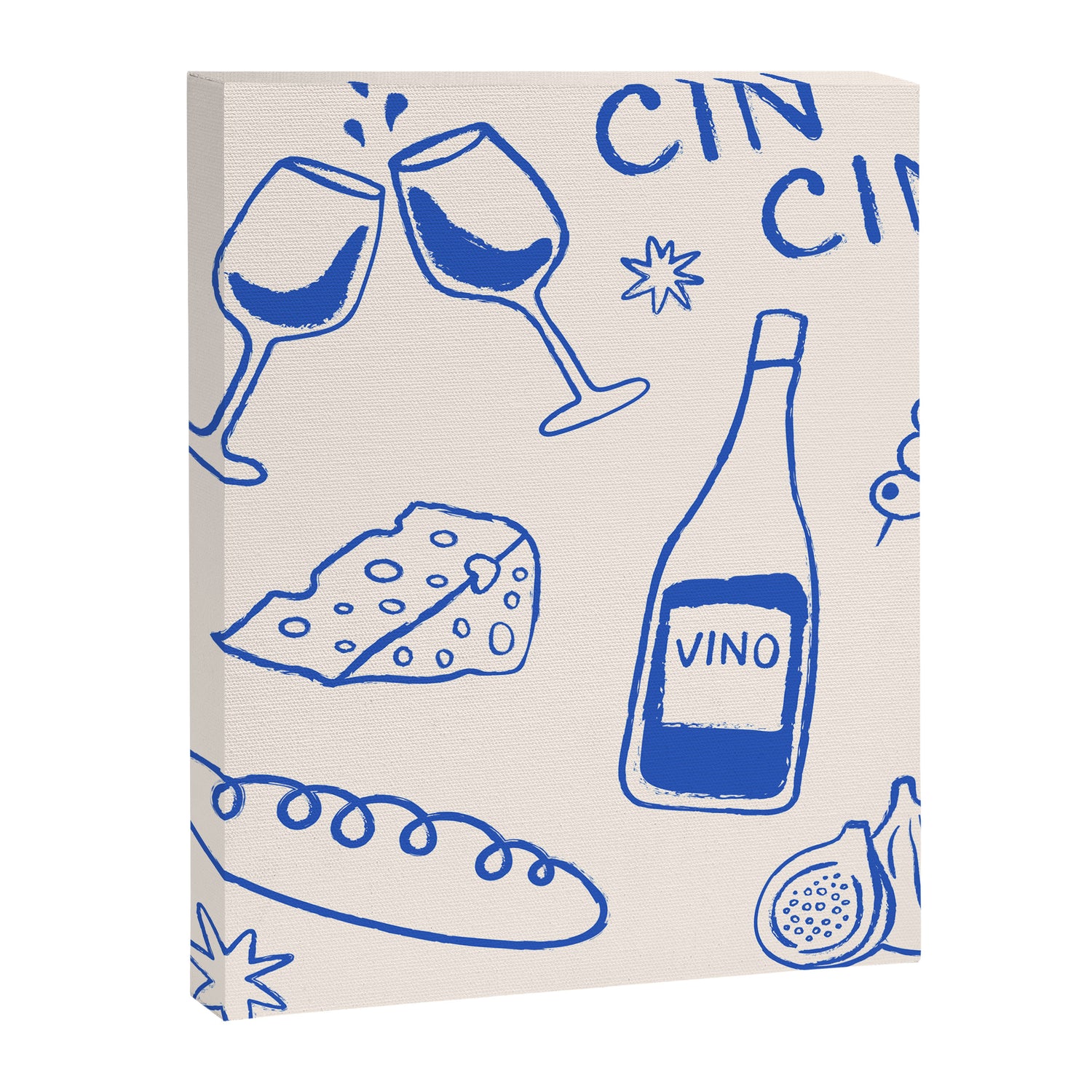 Wine and Cheese. Cheers Canvas Print Gallery Image 3
