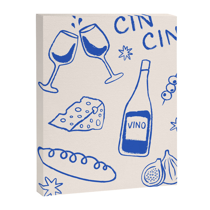 Wine and Cheese. Cheers Canvas Print Gallery Image 1