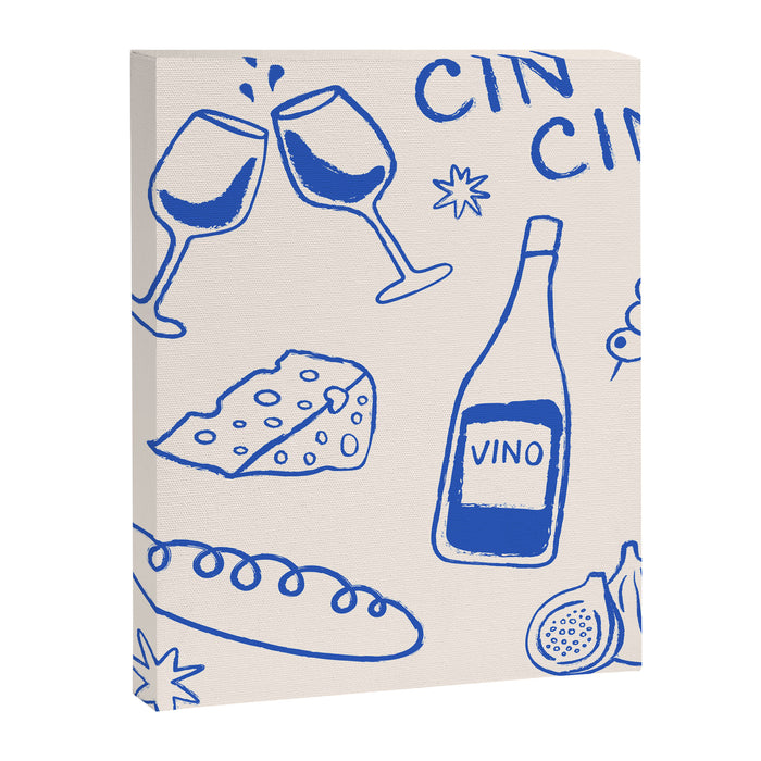 Wine and Cheese. Cheers Canvas Print Gallery Image 1