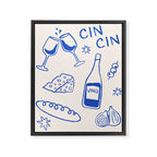 Wine and Cheese. Cheers Framed Canvas Print Gallery Image 8