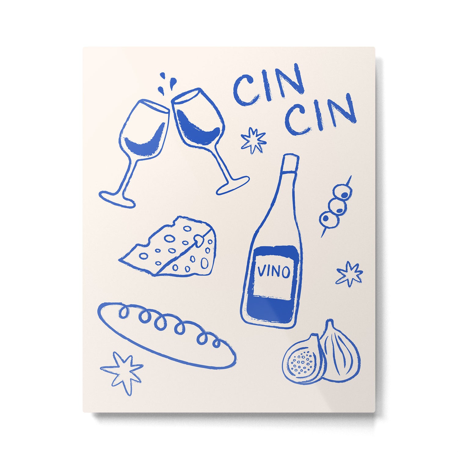 Wine and Cheese. Cheers Metal Print Gallery Image 6