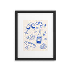 Wine and Cheese. Cheers Framed Art Print Gallery Image 6