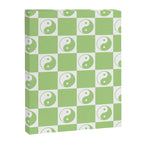 Yin Yang Checker in Green and White Canvas Print Gallery Image 6