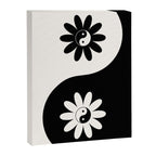 Yin Yang Flower in Black & White Canvas Print Gallery Image 8