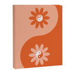 Yin Yang Flower in Orange & Peach Canvas Print Gallery Image 8
