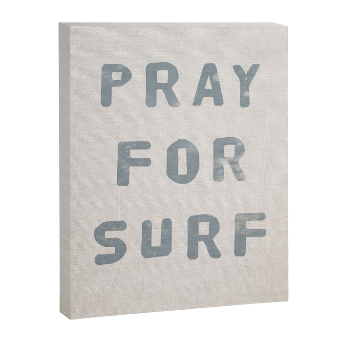 Pray For Surf (Linen) Canvas Print Gallery Image 1