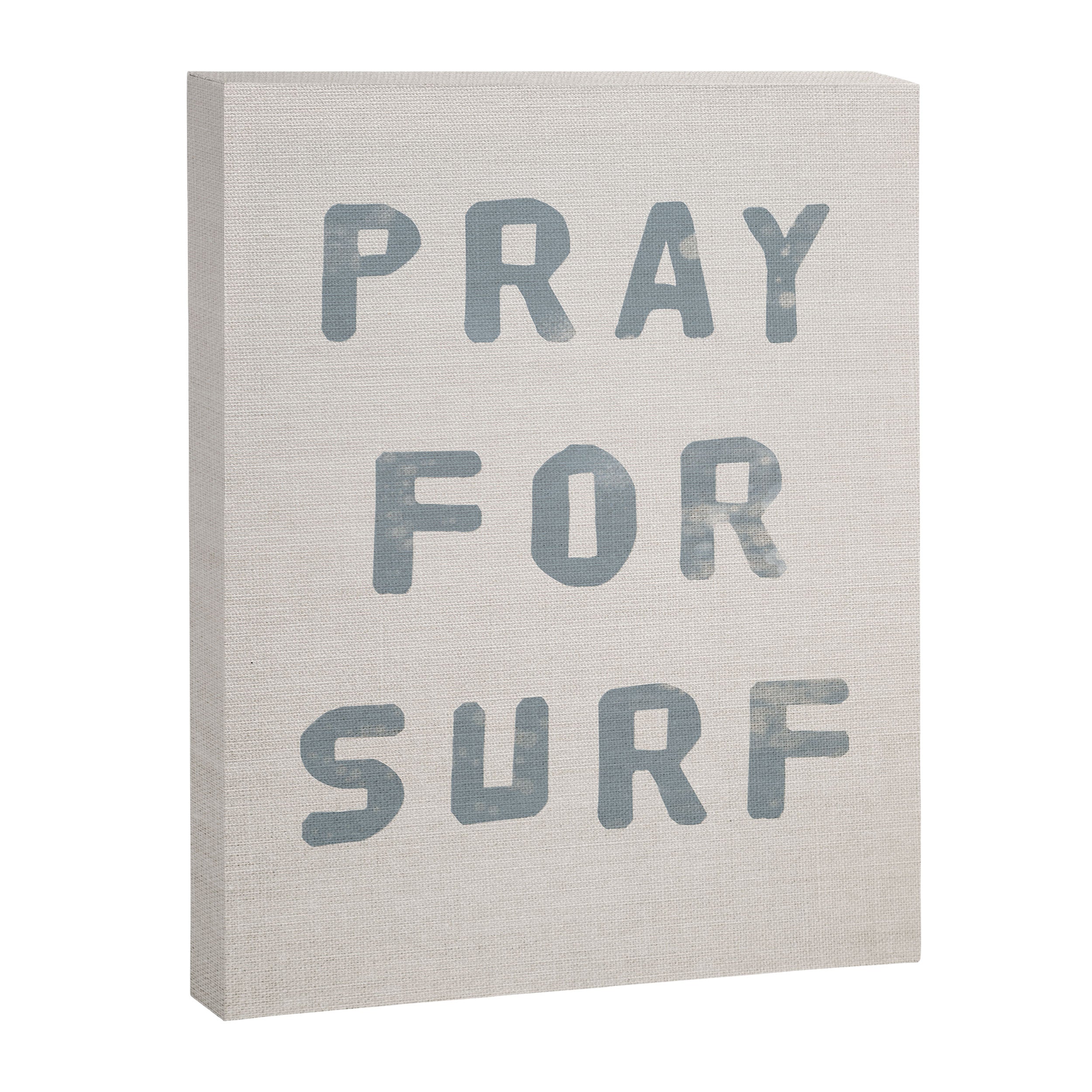 Pray For Surf (Linen) Canvas Print Gallery Image 6