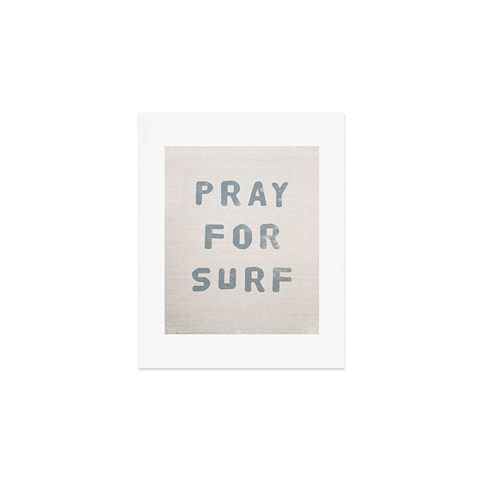 Pray For Surf (Linen) Art Print Gallery Image 1