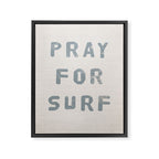 Pray For Surf (Linen) Framed Canvas Print Gallery Image 6
