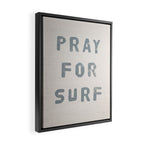 Pray For Surf (Linen) Framed Canvas Print Gallery Image 2