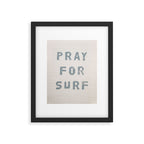 Pray For Surf (Linen) Framed Art Print Gallery Image 5
