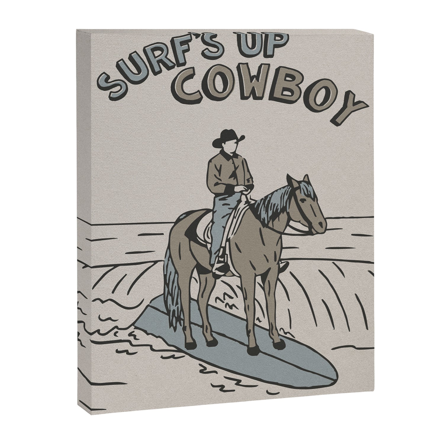 Surf's Up Cowboy Canvas Print Gallery Image 3