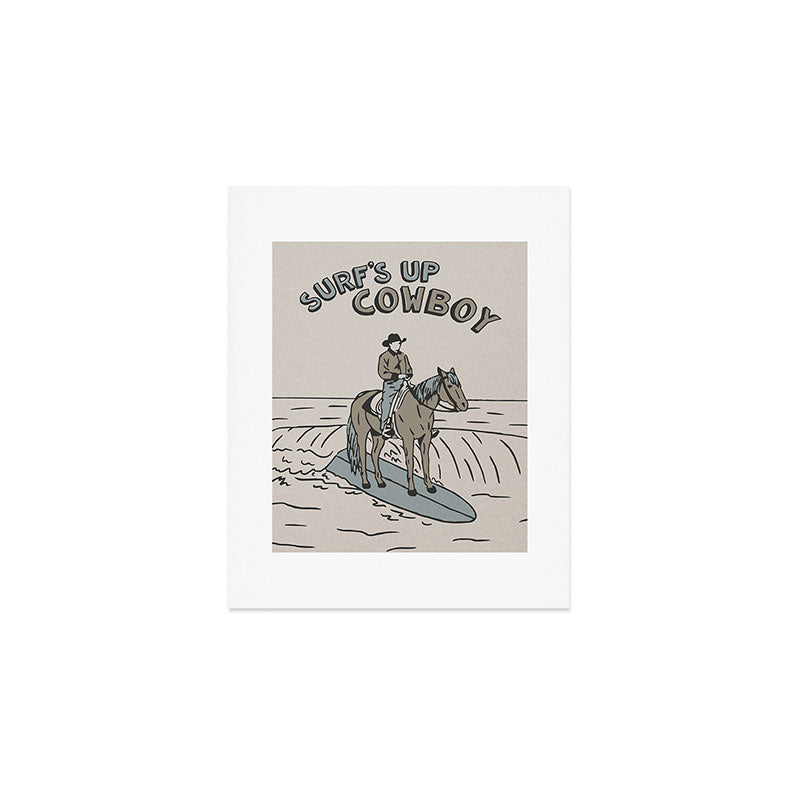 Surf's Up Cowboy Art Print Gallery Image 1