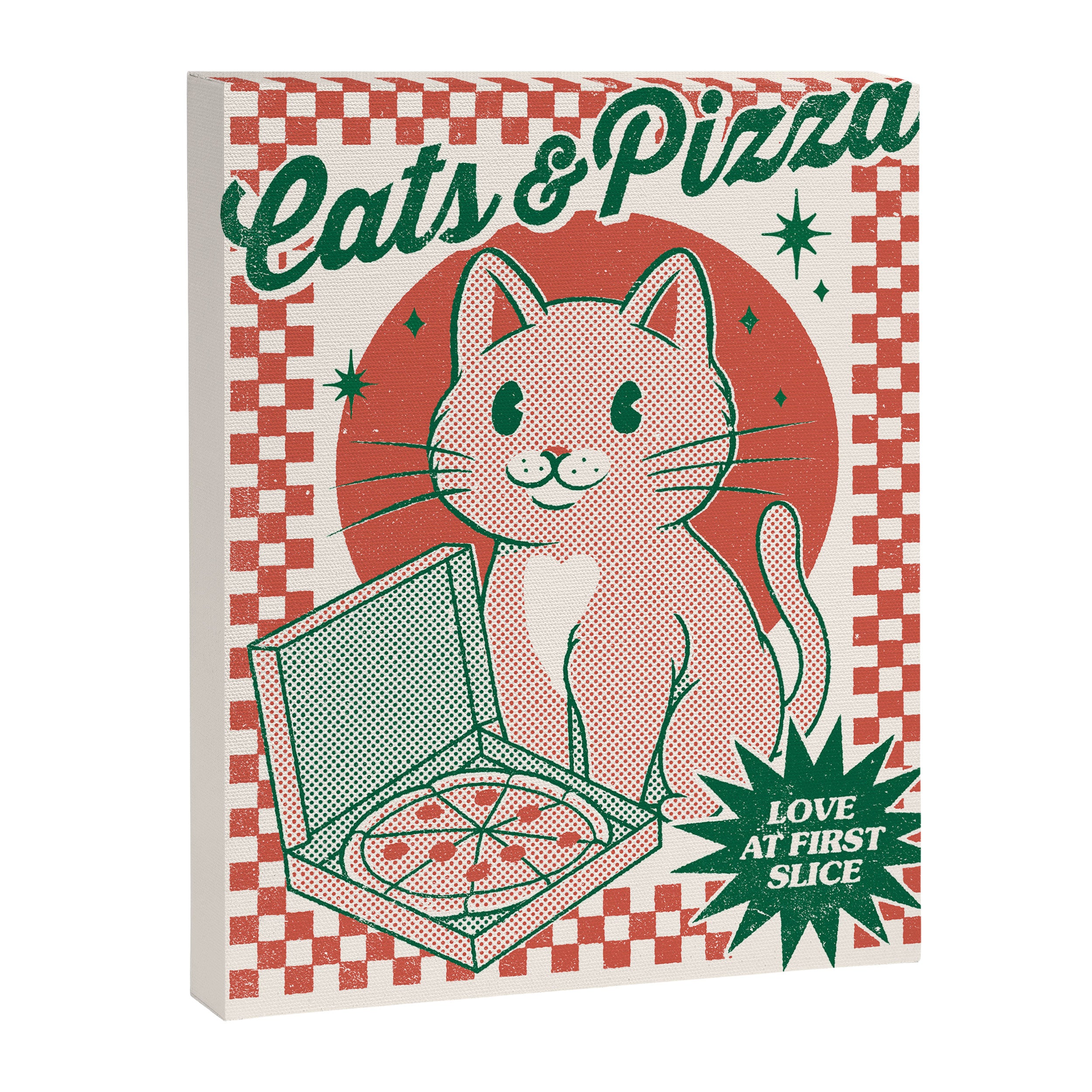 Cats and Pizza Canvas Print Gallery Image 8